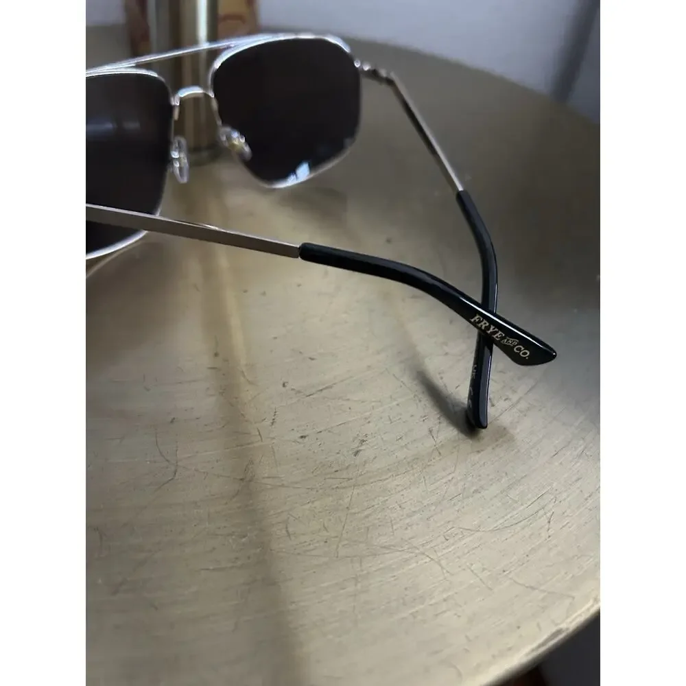 FRYE AND CO. Aviator Sunglasses Gold Wire Frame And Velvet Case